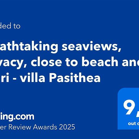 Villa Pasithea - Breathtaking Seaviews, Infinity Pool, Privacy, Close To The Beach Nydri  Exteriér fotografie