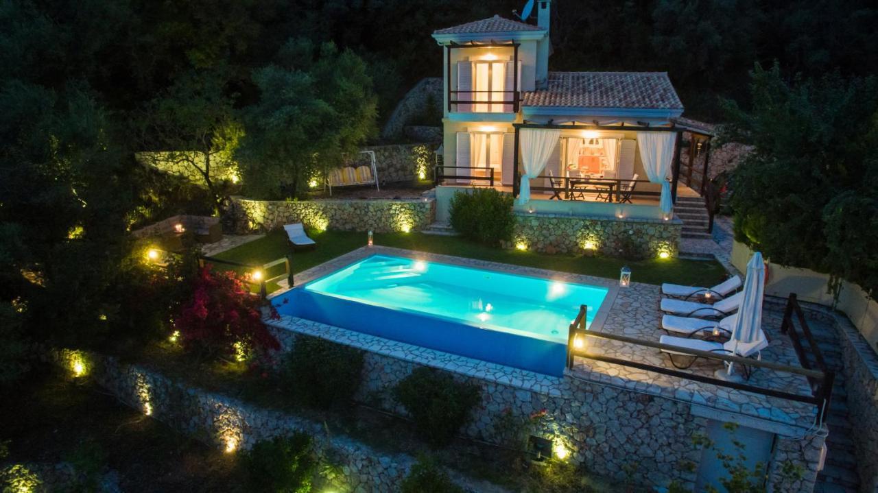 Villa Pasithea - Breathtaking Seaviews, Infinity Pool, Privacy, Close To The Beach Nydri  Exteriér fotografie